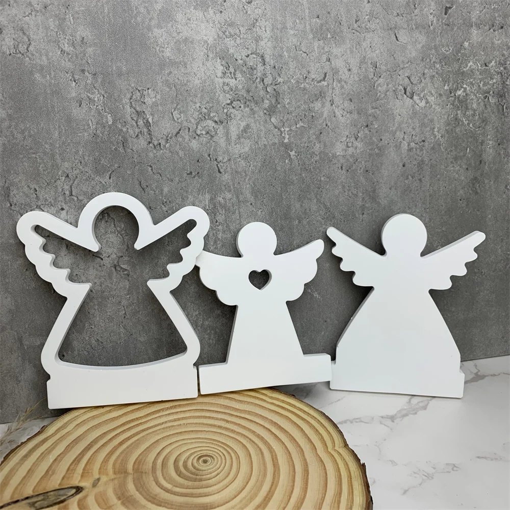 New Heart Angel Resin Glue Mold Silicone Mold DIY Crystal Glue Molds Easter Resin Ornament Mold Decoration Candle Holder Mould