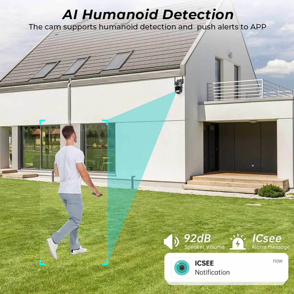 BESDER-Wifi PTZ ī޶, 8MP  ũ IP ķ ߿  ī޶ IP66  Ȩ  ý  溸