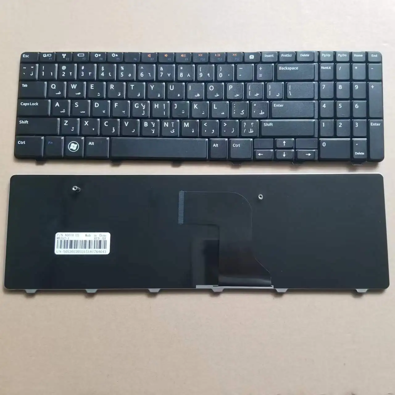 

Новая арабская клавиатура AR для ноутбука Dell Inspiron 15 15R 15M 5010 N5010 M5010, черная, без подсветки