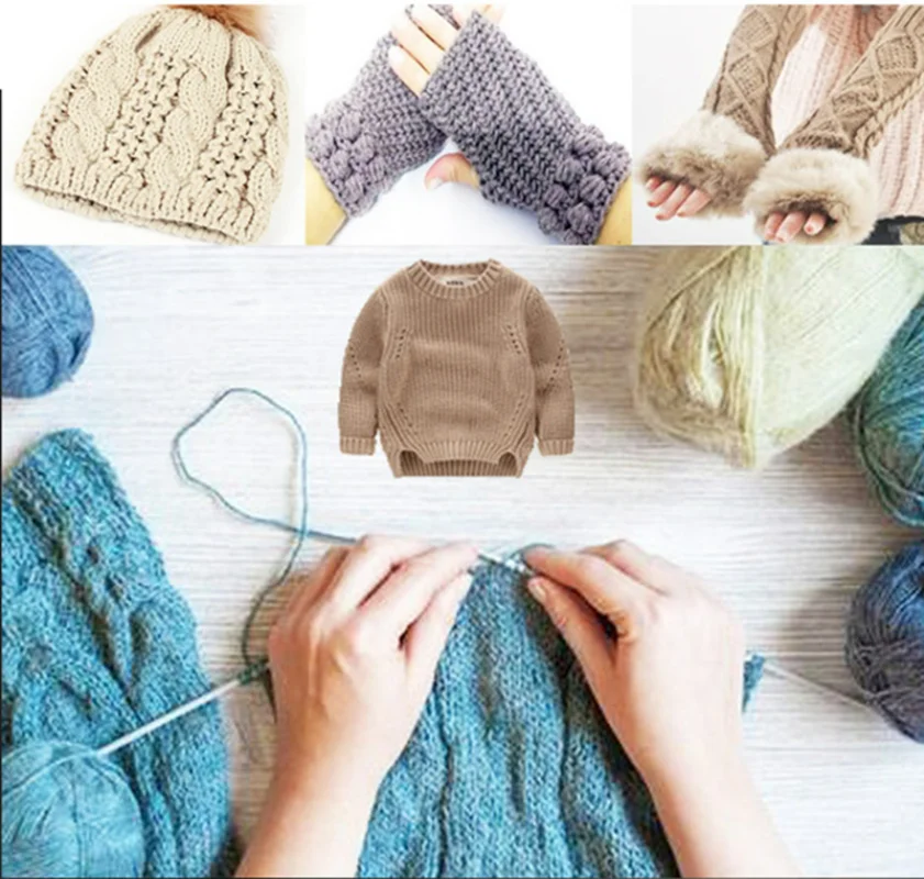 Kit Uncinetto Aeelike Set Di Ferri Da Maglia Corti In Bambù, 20 Cm