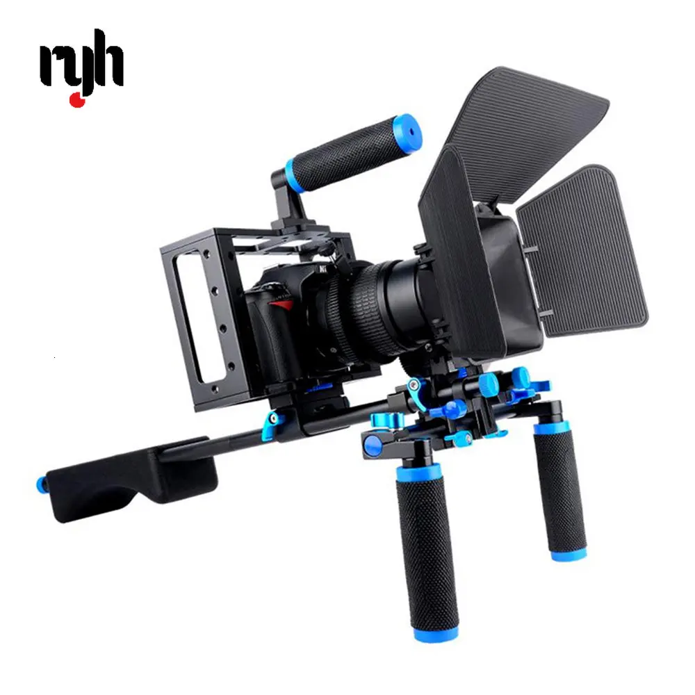 Dslr Rig Camera Cage Kit Sistema Stabilizzatore Spalla Video Rig Per Canon 5D Mark Iii Iv 6D 7D Nikon D7200 Sony A7 Gh5 Gh4