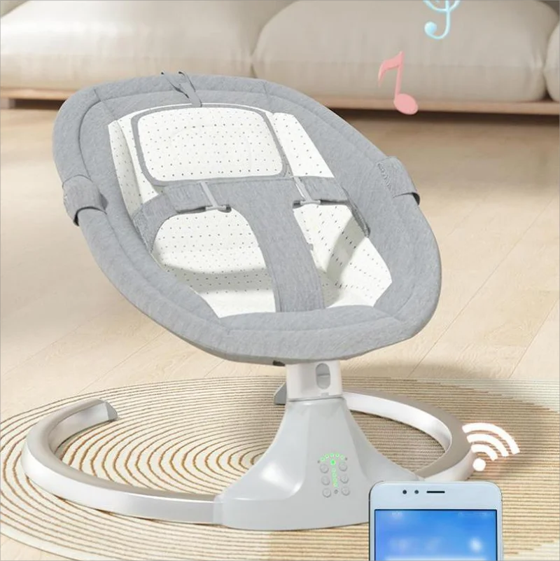 Electric Baby Cradle Mosquito Net Bluetooth Music Baby Rocking Chair Remote Multifunctional Baby Crib for Newborns Baby Items Sf9e88448dc164edbb0c2733b3e111ca2S