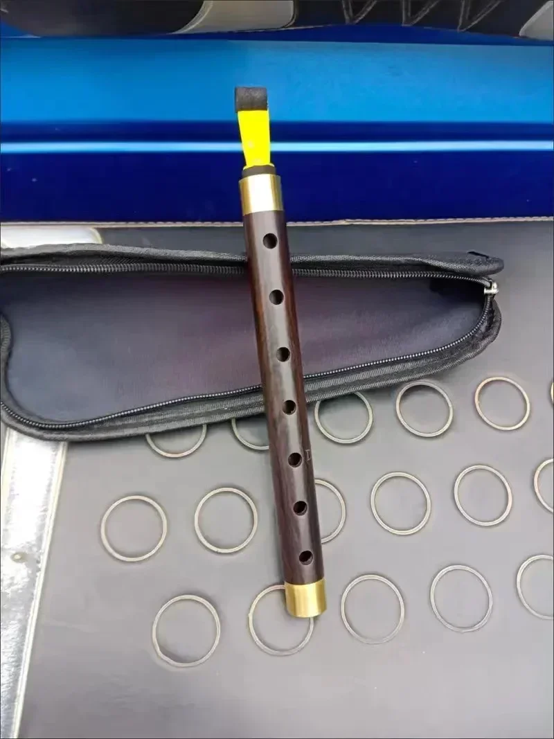 Guanzi-Chinese Woodwind National Musical Instrument Ebony Pipe Flute Easy To Learn with Accessories