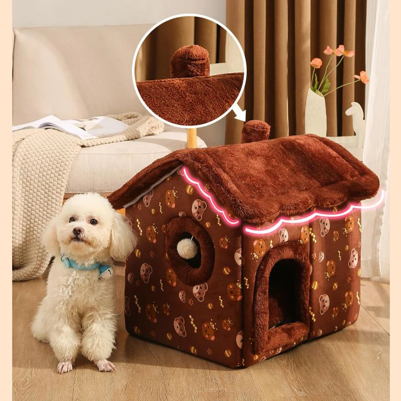 

Кровать для кошек BONZERpet, теплая уютная подушка для котят, мягкая маленькая зимняя теплая сумка для собак