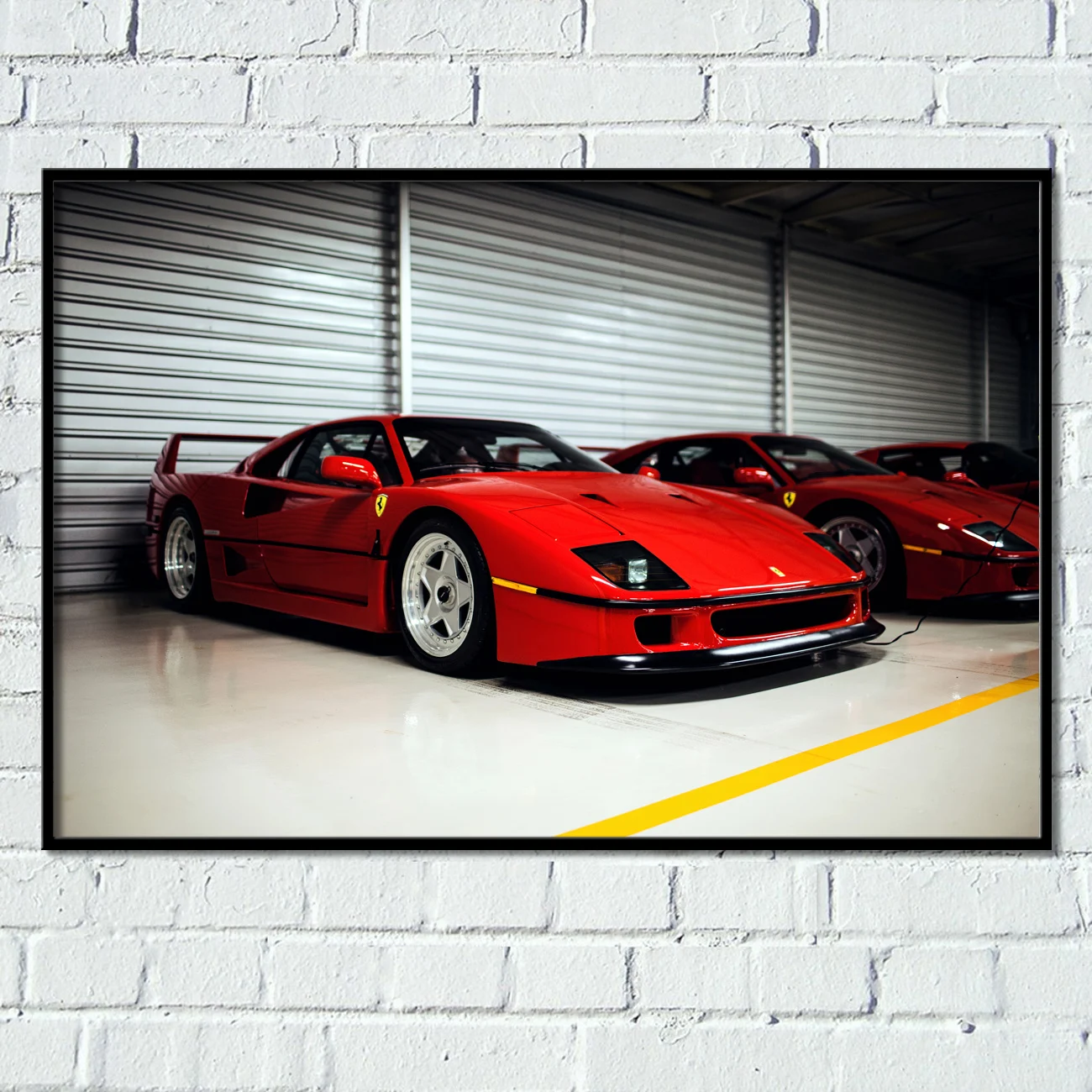 Supercar Ferraris F40 Red Classic Car Vehicle Wallpaper Poster E Stampe Wall Art Dipinti Su Tela Per La Decorazione Domestica Del Soggiorno