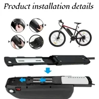 ระบบขนส่งทางอากาศแบบเร็ว แบตเตอรี่ลิเธียม 48V20AH พร้อมระบบล็อคความปลอดภัย รางนำทาง ระบบ BMS ในตัว สำหรับมอเตอร์ 350W500W750W1000W แบตเตอรี่ลิเธียม 18650 แบบ 5 ขา hailong 4