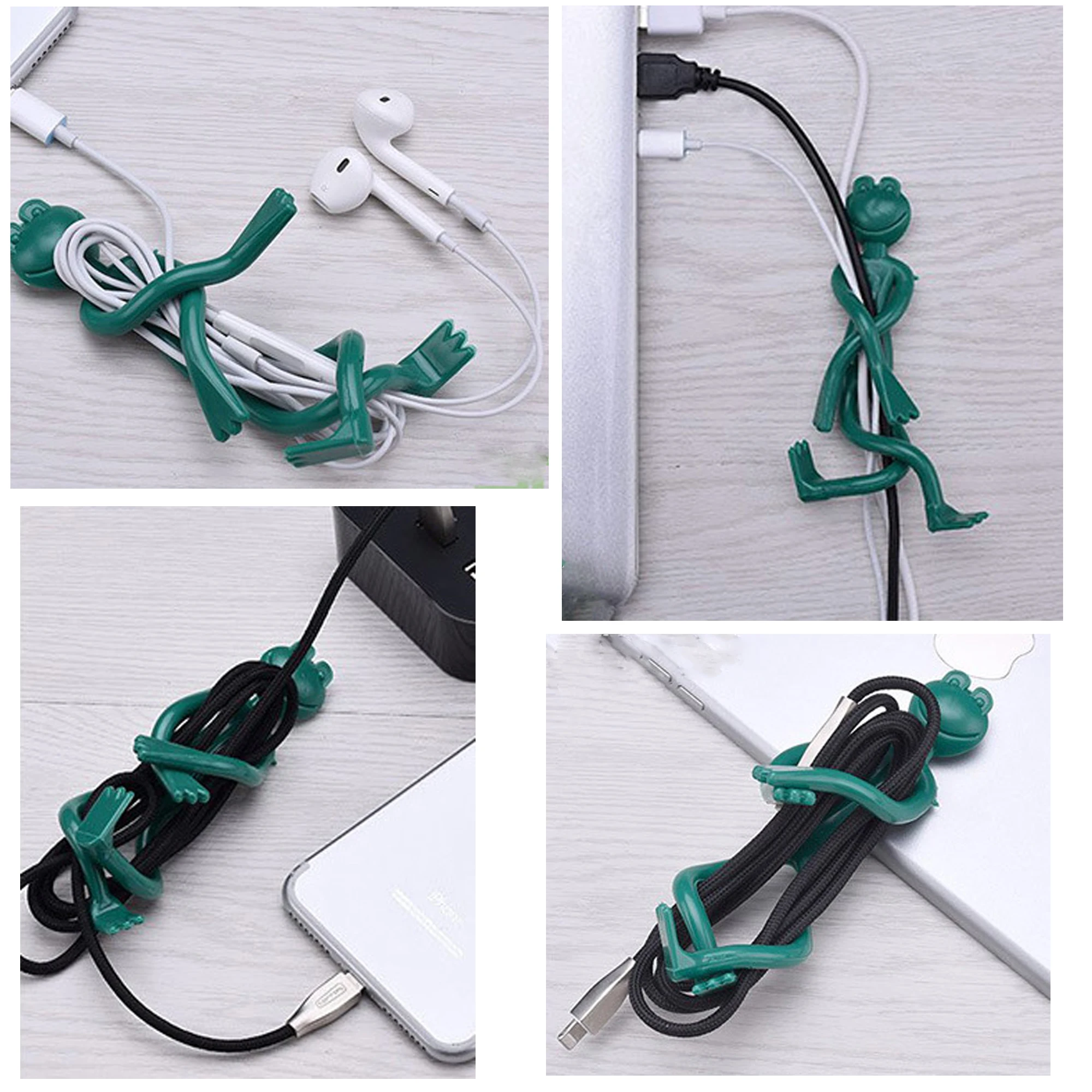 Frog Shaped Plant Ties Garden Flower Vegetable Planting Vine Stem Branch Correction Climbing Fix Clips Reusable Cable Wire Ties