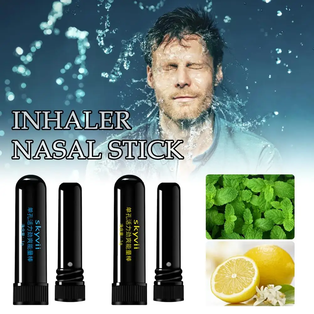 Mint Lemon Inhaler Nasal Stick Natural Herbal Aromatherapy Portable Care Oils Tubes Cooling Inhaler Breathe Stick Heal Z4C1