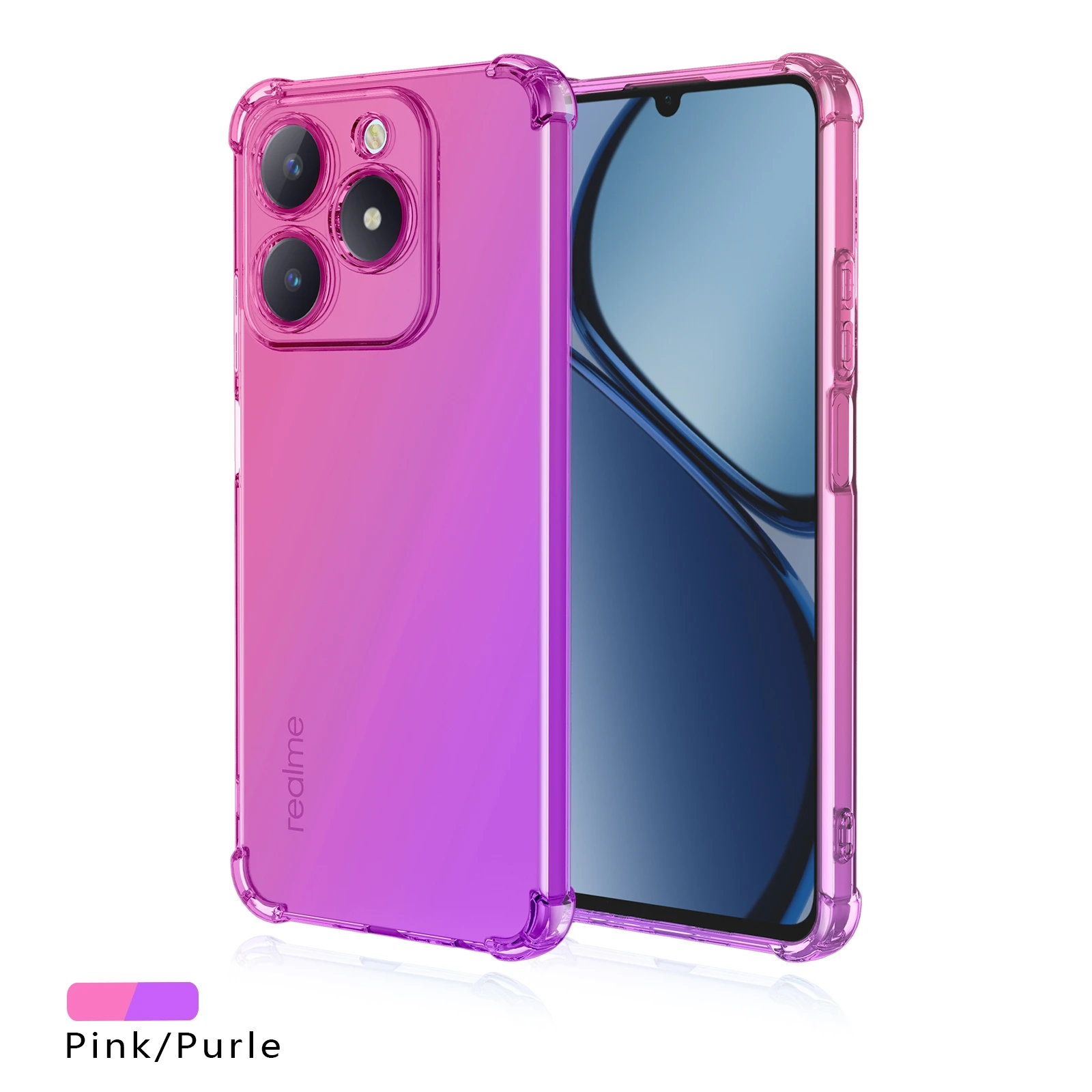 Gradient TPU Airbag Shockproof Protective Phone Case Cover