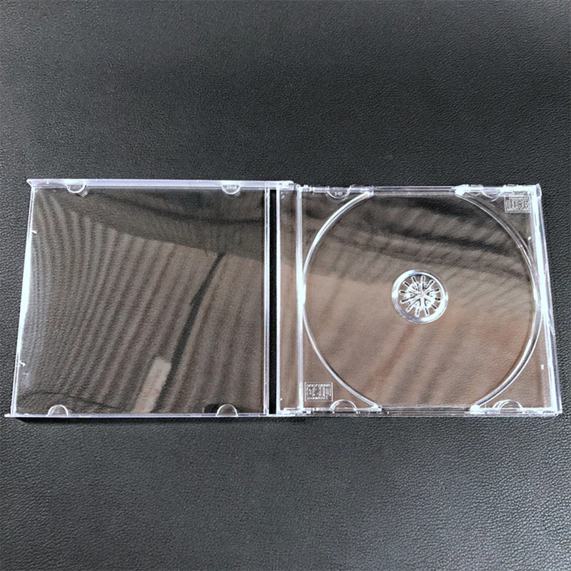 Boîtier de disque en plastique transparent, boîtier de disque de CD épaissi, boîte de disque de DVD, boîte d'évaluation de stockage, boîtiers d'album