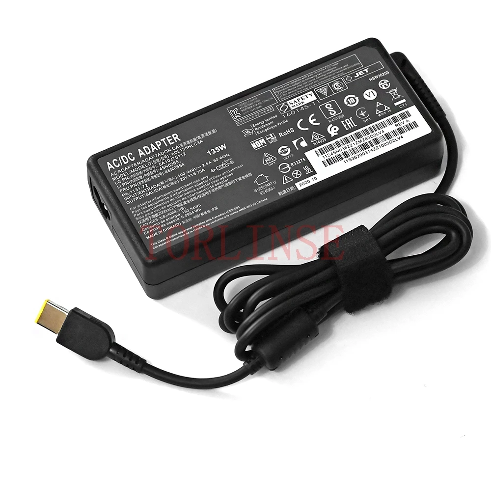 Carregador Portátil 20v 6.75a 135w para Lenovo Legion Y52015ikba Y520-15ikbm Y520-15ikbn Y7000p Y530-15ich - Imagem 5