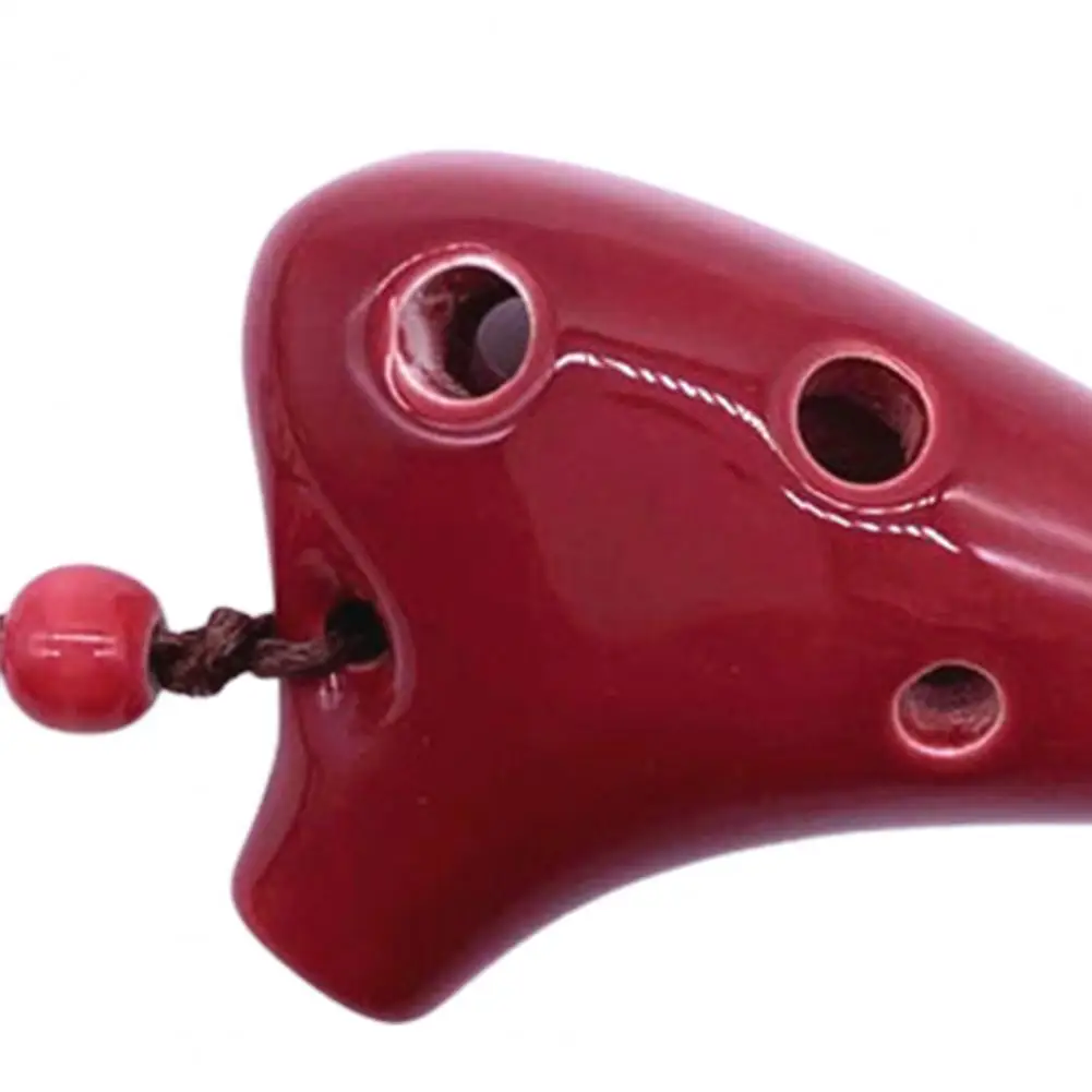 Ocarina 6 Hole Ceramic Professional Music Lover Mini Ocarina with Lanyard Music Score Musical Instrument