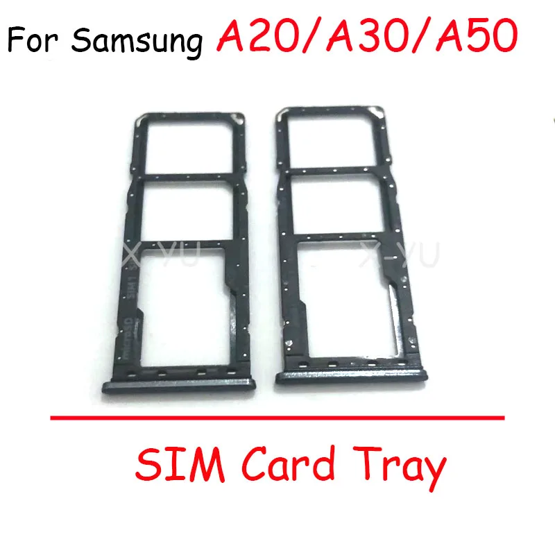 Держатель лотка для Sim-карты для Samsung Galaxy A20 A30 A50 A205F A305F A505F SD кардридер слот адаптер