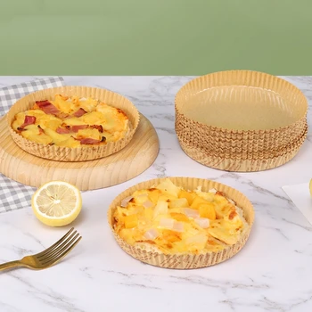 100/200Pcs Disposable Round Pizza Pans, Durable Pizza Tray for Cookies, Focaccia and More, High Temperature Baking Trays