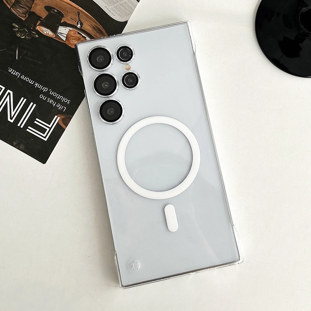 Frameless Matte Magnetic Shockproof Case with Camera Lens Protection
