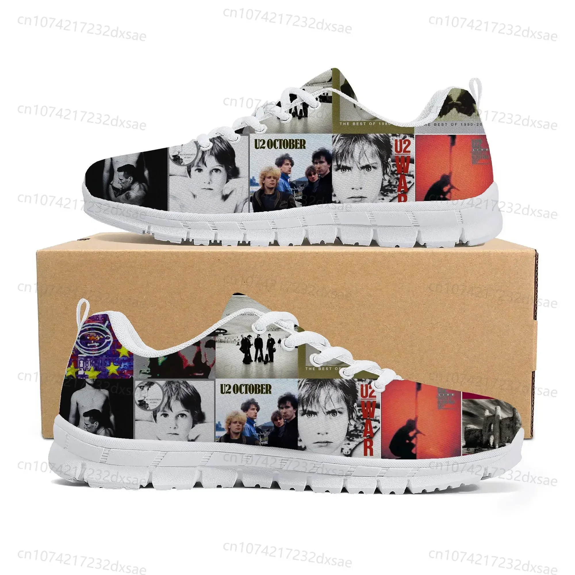 U2 Rock Band Fashion Punk Sports Shoes Mens Womens Teenager Kids Children Sneakers Casual Custom High Quality Couple Shoes