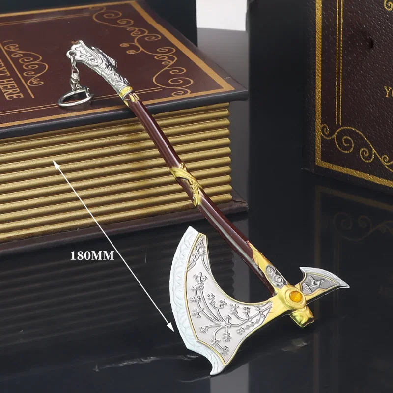 God of War Weapons The Leviathan Axe Kratos Weapon Keychain 18cm Game Peripheral Katana Metal Sword Keychain Gifts Toys Boys 3
