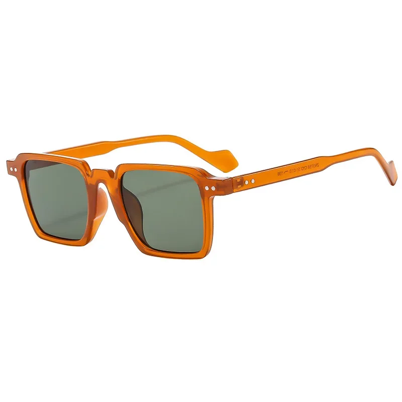 

Новые маленькие квадратные солнцезащитные очки с двойными гвоздиками, классические мужские и женские модные солнцезащитные очки, солнцезащитные очки с перекрестными краями