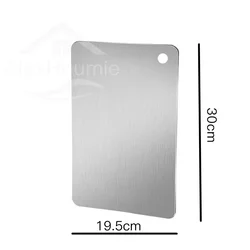 Premium Stainless Steel Kitchen Cutting Board - Versatile Chopping and Kneading Surface (B about 30x19.5cm)