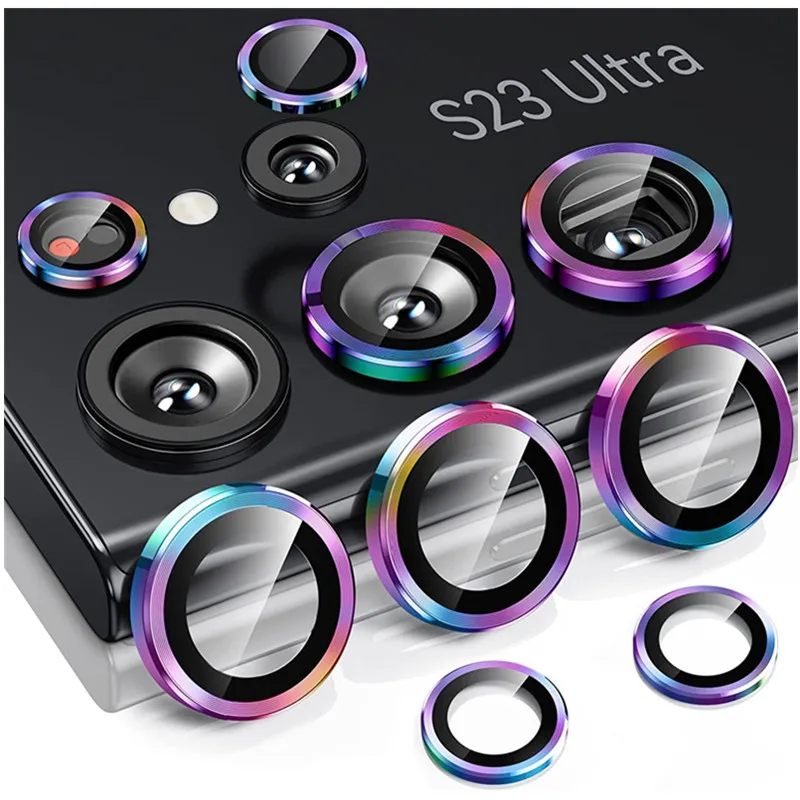 Kameraobjektiv-Schutzhülle aus gehärtetem Glas für Samsung Galaxy S22 Ultra S23 Plus S22ultra S23ultra S23Plus 5G, Metallringabdeckung_voghion.com