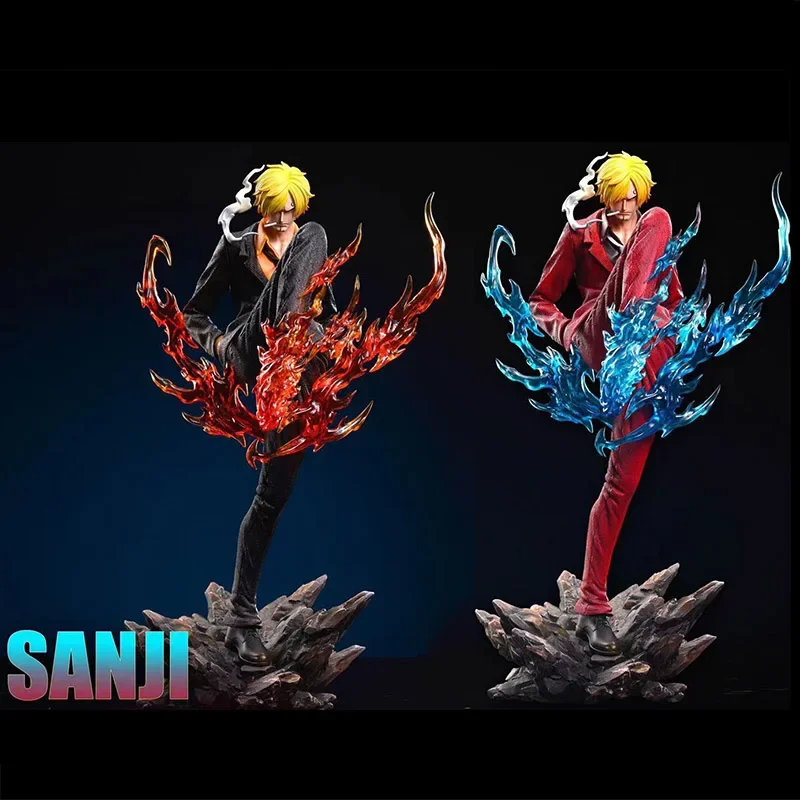

28cm Anime One Piece Figurine Pop Sanji Suit Figure GK Devil Wind Foot Vinsmoke Sanji Kick Figure PVC Collection Doll Model Toys