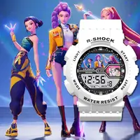 Kpop Demon Hunters Wrist Watch Anime Cartoon Patterned Luminous Digital Electronic Watch Date Alarm Clock Multifunction Kid Gift