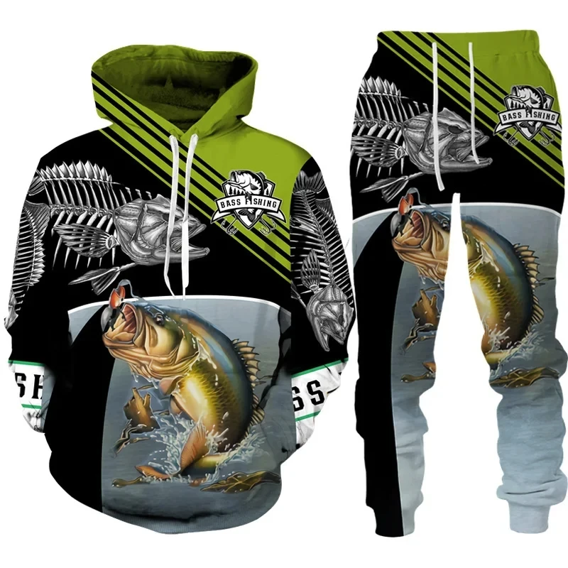 Cool Carp Fishing 3D Printed Unisex Hoodie/Suit Harajuku Streetwear Tracksuit Set Casual Outdoor Fishing Hunting Camping Clothes 4
