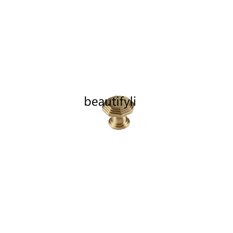 

LHY Brass Gold Cabinet Handle American Simple European Furniture Wardrobe Drawer Small Handle