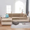 Velvet Sofa Cushion Cover For Living Room Solid Color Soft  Sofa Cover Spandex Slipcover Furniture Protector Stretch Couch Cover 6
