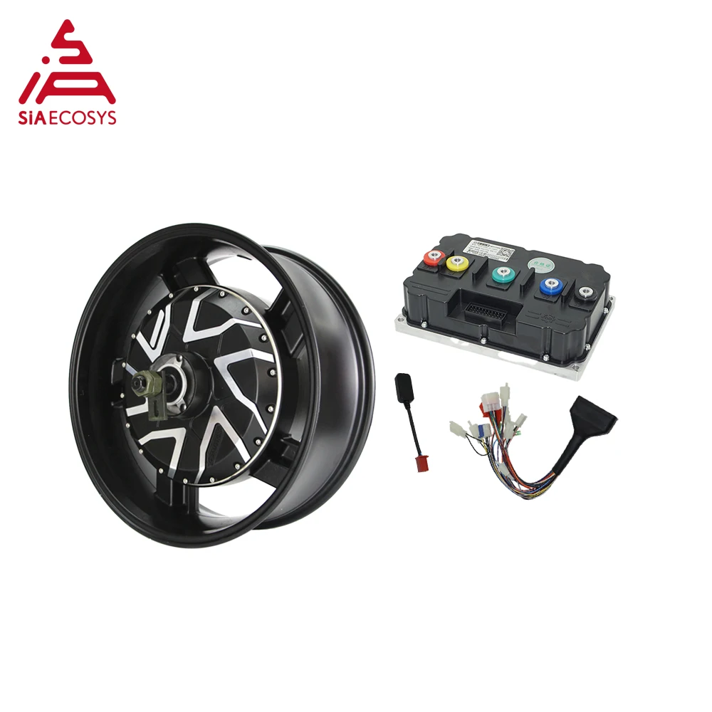 

SiAECOSYS 17X6.0inch 70H 12000W V4 96V 157kph hub Motor with ND721800/ND961800 Controller Powertrain Kits for E-Motorcycle
