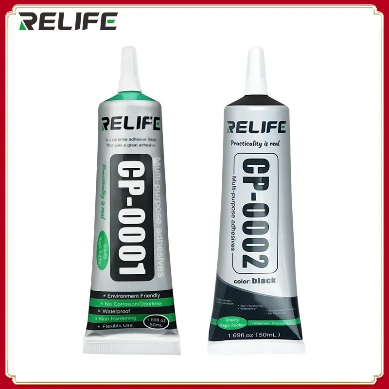

RELIFE 50ml CP-0001 Transparent Adhesive Clear Liquid Glue CP-0002 Black glue Mobile Phone Frame Repair LCD Screen Glass Glue