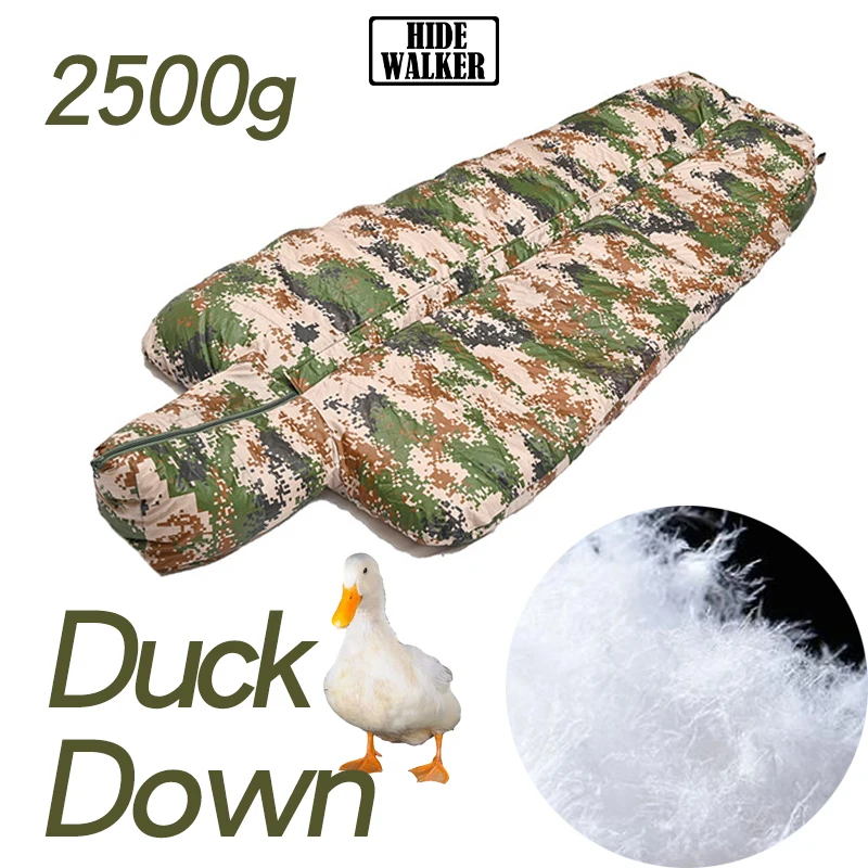 2500g Ultralight Sleeping Bag Duck Down 4 Season Camping