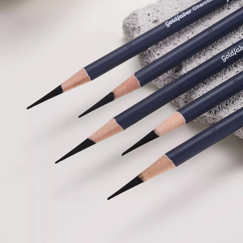 5/10PCS Faber Castell Goldfaber Charcoal Graphite Sketch Set Pencils for Drawing Sketches Shading Artists Art Supplies 5