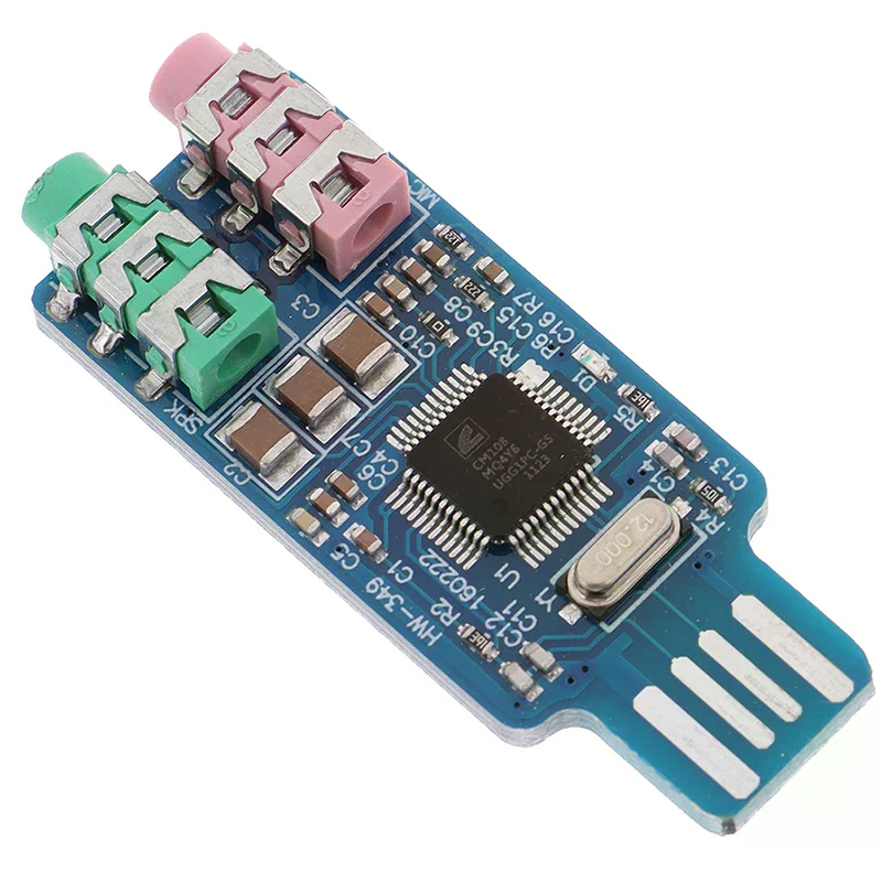 CM108 USB 드라이브 무료 USB 사운드 카드 노트북 컴퓨터 외부 사운드 카드 모듈