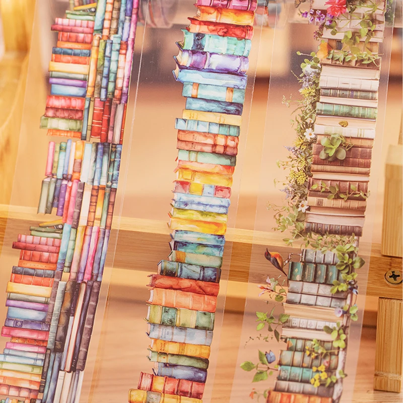 Mr Paper, 6 verschiedene PET-Klebebandaufkleber mit Leselandschaften, Kawaii, niedliche Schreibwaren, Dekoration, Geschenke für Handbücher – Detail 4