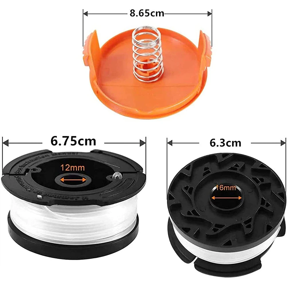 Replacement Grass Trimmer Spool Scap Cover for Black Decker Line String Spring Trimmer Weed Eater Refills 30ft 0.065”AF-100-3ZP
