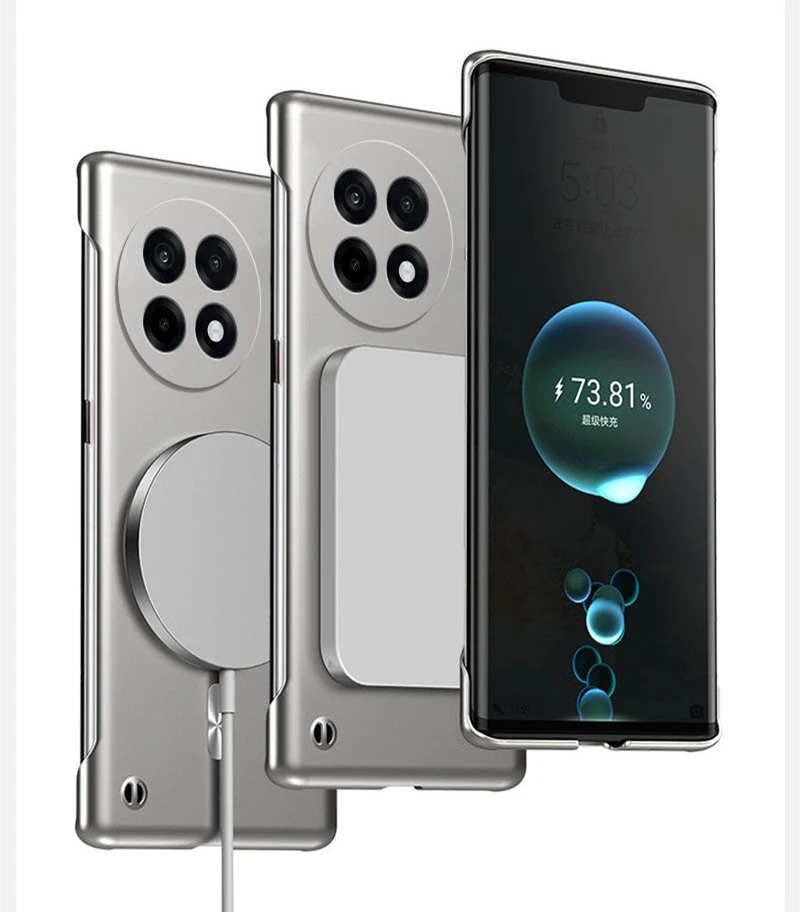 Ultra Thin Metallic Frameless Magnetic Phone Case - Sleek and Durable Design