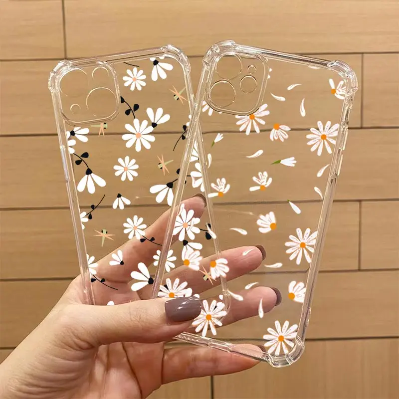 World of Flowers Transparent Phone Case - Floral Design Cover