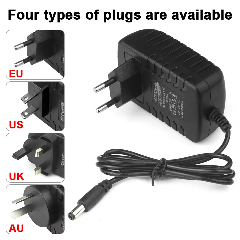 Universal Multi-Amp Power Supply Adapter for LED Strips - AC to DC Conversion