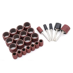 Papier de verre pour tambour, 100 pièces, manchon de ponçage abrasif, perceuse, Kit de ponçage pour polissage, sculpture sur bois, meulage 
