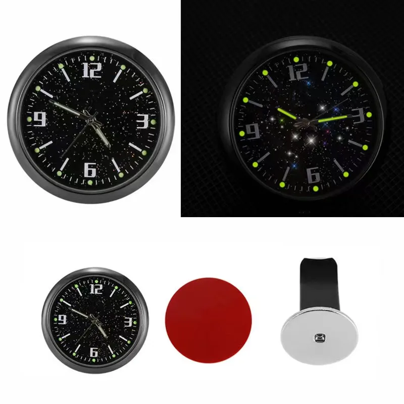 Universal Car Dash Clock Luminous Quartz Watch Ornament Auto Air Vent Clip Clock Interior Quartz Analog Smart Watch Decor car clock air outlet dashboard clock