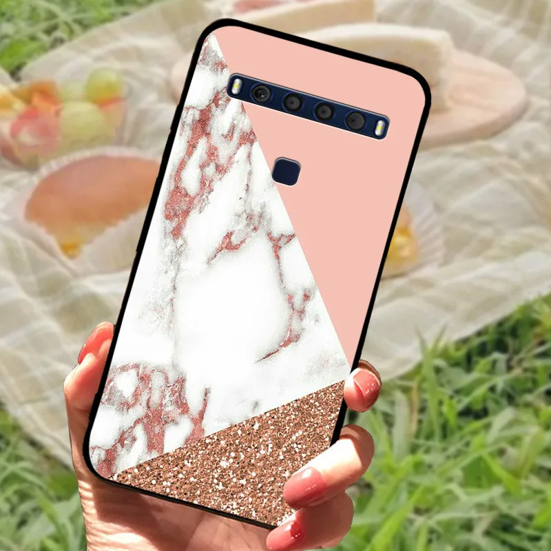 Elegant Marble Black Silicone Soft Bumper Protective Case Cover