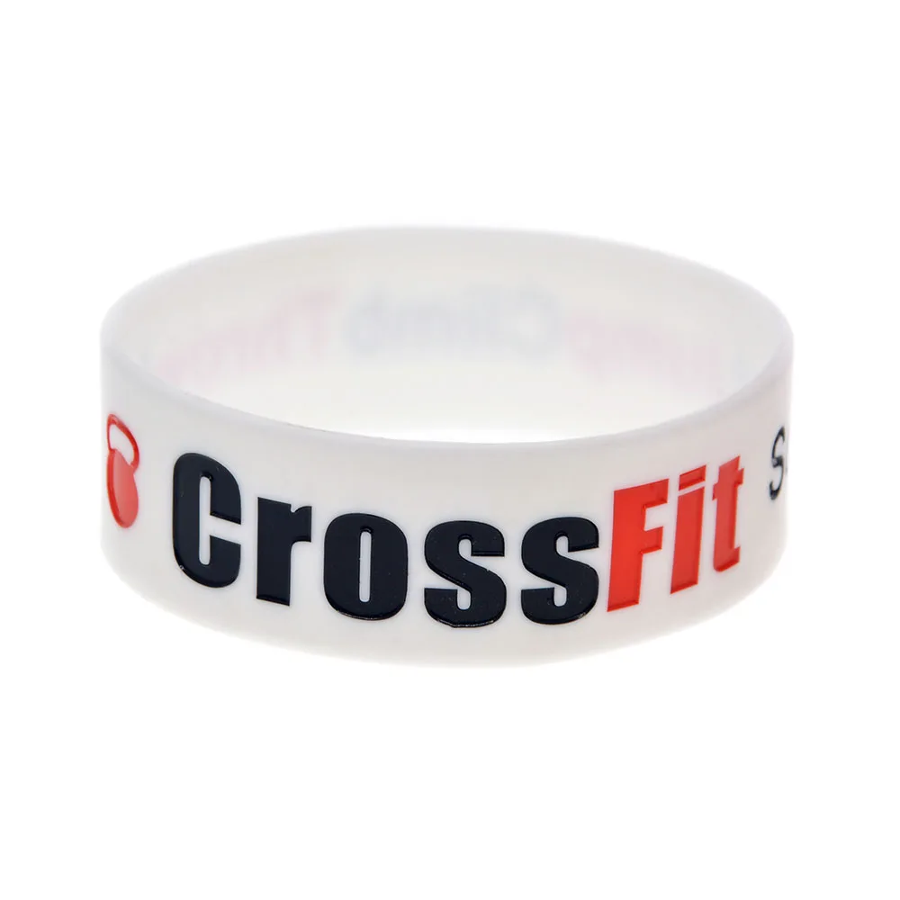 1 PC CrossFit Squat Jump Climb Throw Lift Silikonkautschuk-Armband, 2,5 cm breit