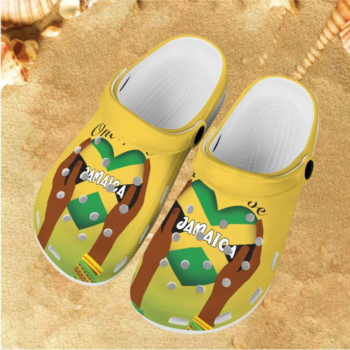 Jamaica Flag Designer Fashion Outdoor Sandals Women New Comfortable Lightweight Bathroom Shower Slippers Travel Beach Flats Girl