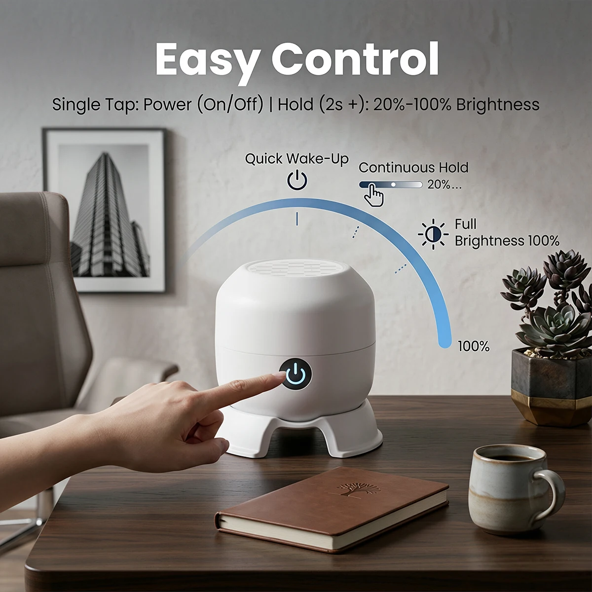 360° Rotating LED Ocean Projector Night Light - Rechargeable Ambient Lamp