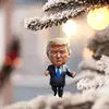 2d New Cute Cartoon Trump Necklace Pendant Acrylic Flat Car Pendant Keychain Pendant 4