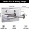 Toilet Paper Holder Wall Mount, Fits Mega Rolls Size  Toilet Paper Holder with Shelf,  Premium Rustproof Stainless Steel,Silver 2