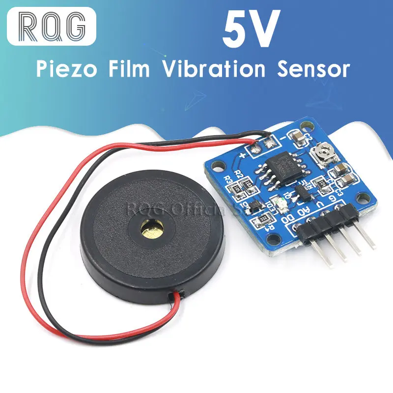 5V Piezoelectric Film Vibration Sensor Switch Module TTL Level Output ...