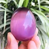Natural crystal Purple opal egg shaped specimen gem crystal healing reiki natural gem egg +base 5