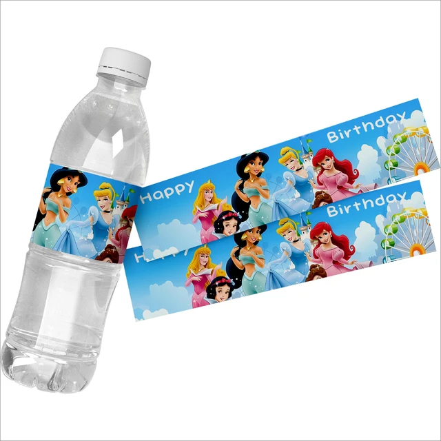 6pcs Disney Princess Water Bottle Stickers Labels Snow White